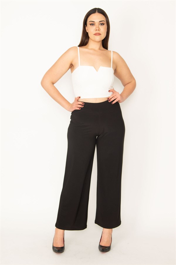 Kadın Lacivert Sandy Kumaş Ütü İzi Çima Dikişli Cepli Pantolon 65N31842