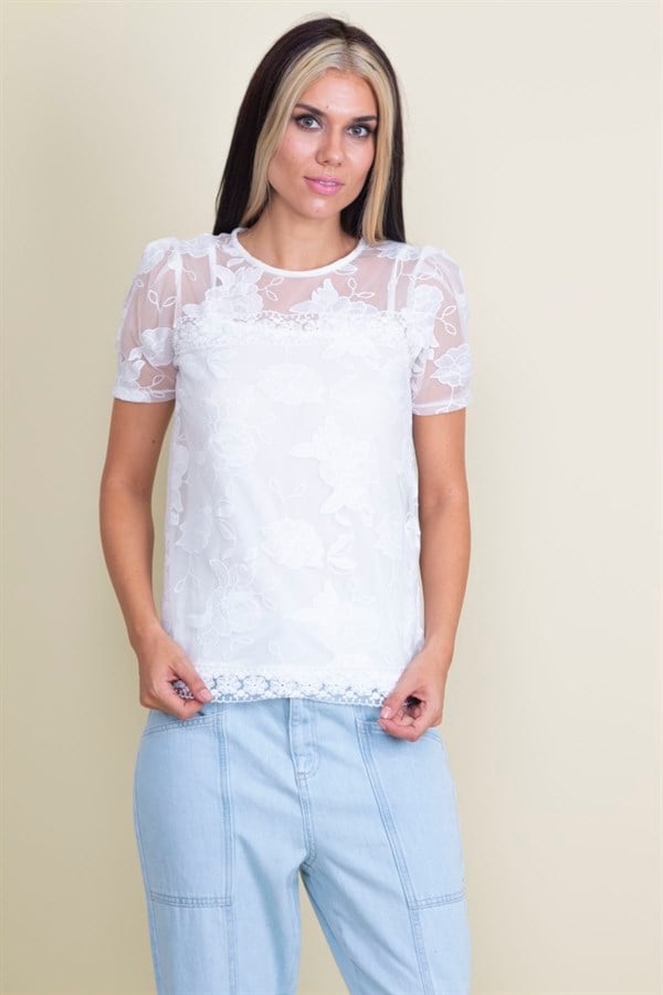 İÇ ATLETLİ DANTEL BLUZ