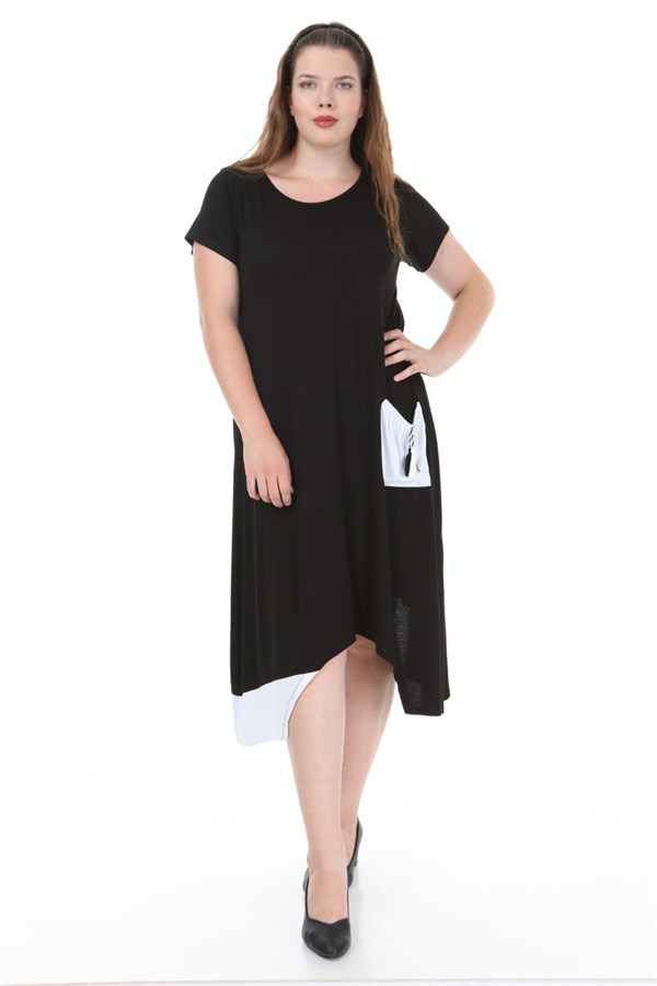 Kadın Haki Cep Detaylı Garnili Elbise 65N23077