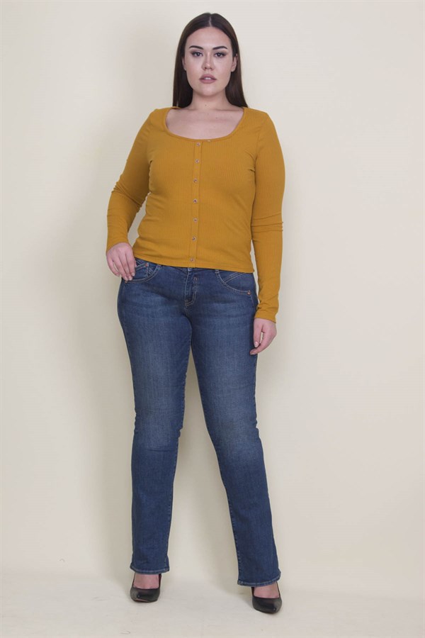 KADIN LACİVERT 5 CEPLİ KOT PANTOLON