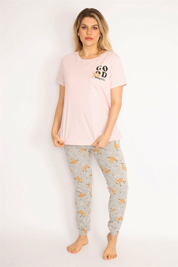 Ensemble pyjama de maternité coloré pour femme, pantalon et chemisier 65N35198