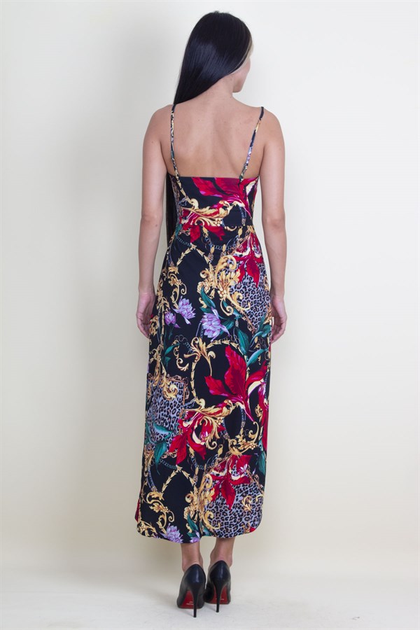 DRESS WITH STRAP FRONT DETAILED