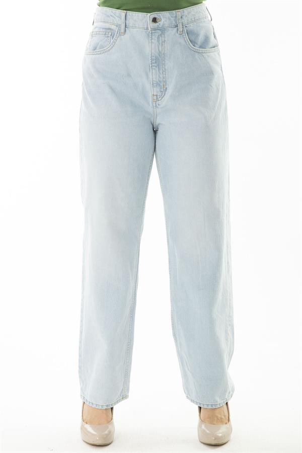 Kadın Büyük Beden Mavi 5 Cepli Kot Pantolon 65N36999