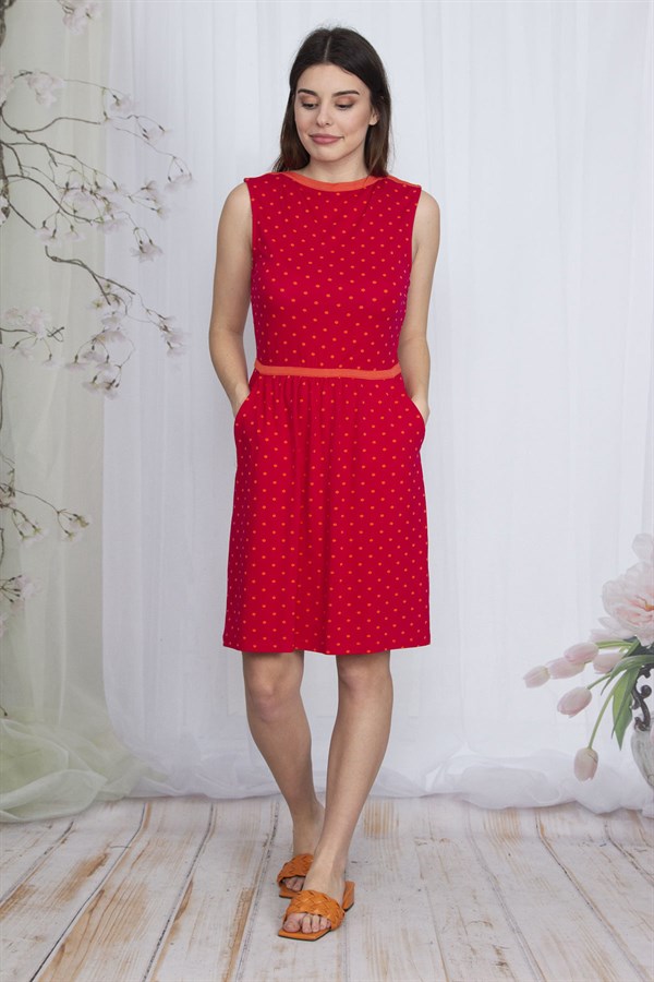 ROBE À POIS FUJYA POUR FEMME AVEC POCHE DÉTAILLÉE