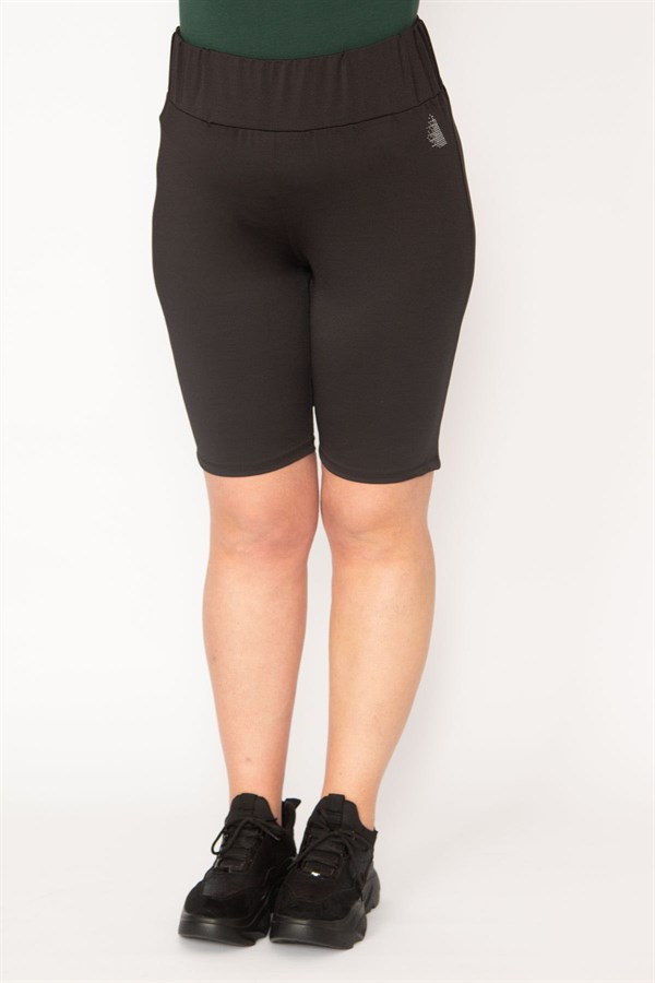 KADIN SİYAH TOPARLAYICI ŞORT TAYT