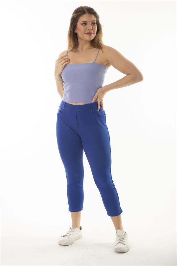 LEGGINGS CAPRI ORNEMENTAUX SAKS POUR FEMMES AVEC POCHES AVANT ET ARRIÈRE