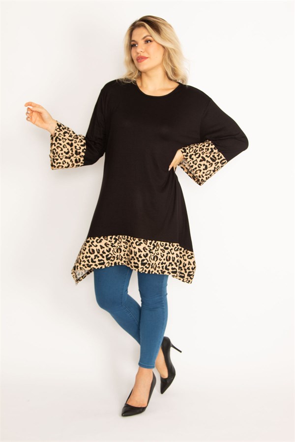 Kadın Leo Etek Ucu Ve Kol Ağzı Garnili Tunik 65N34736