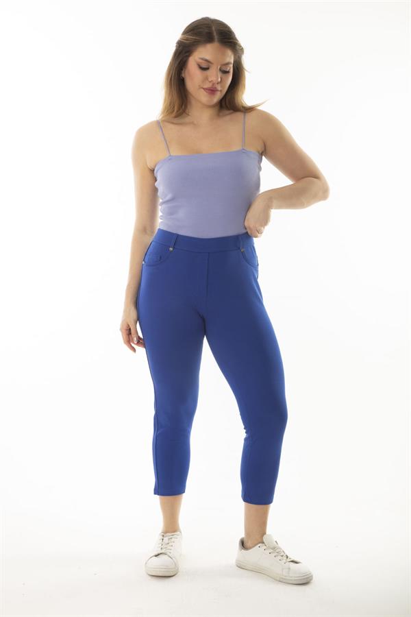 LEGGINGS CAPRI ORNEMENTAUX SAKS POUR FEMMES AVEC POCHES AVANT ET ARRIÈRE