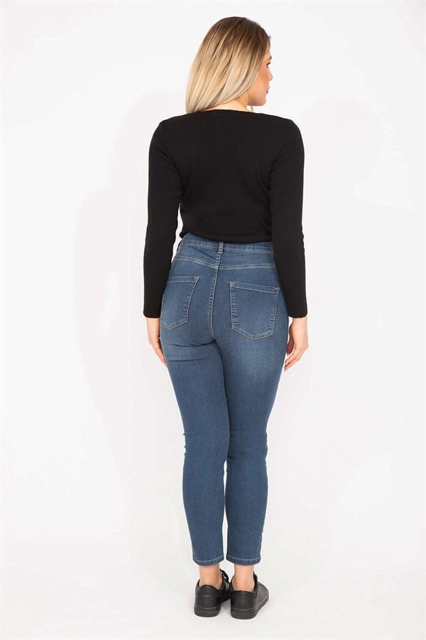 Kadın Lacivert 5 Cepli Skınny Kot Pantolon 65N35272