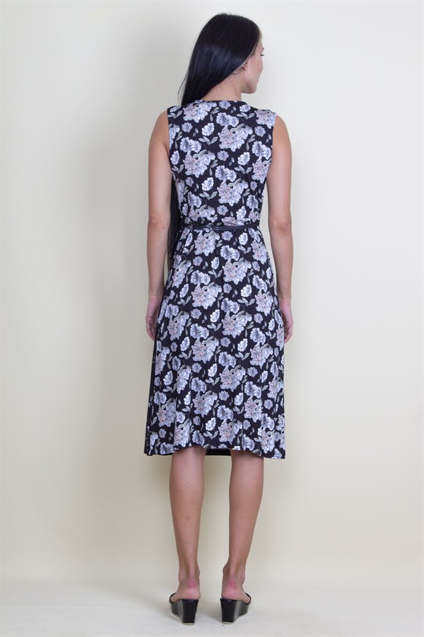 Robe portefeuille à motifs floraux