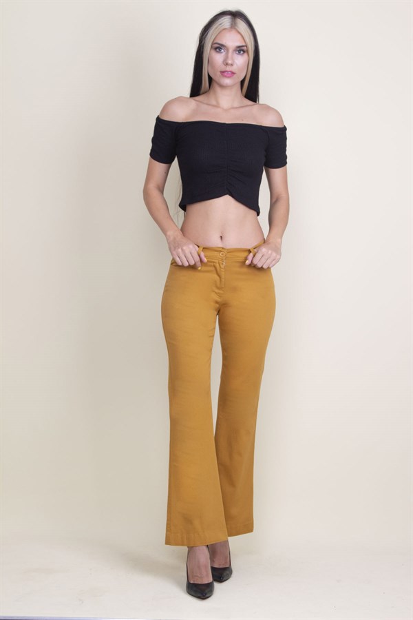 Pamuklu Kumaş Likralı Pantolon