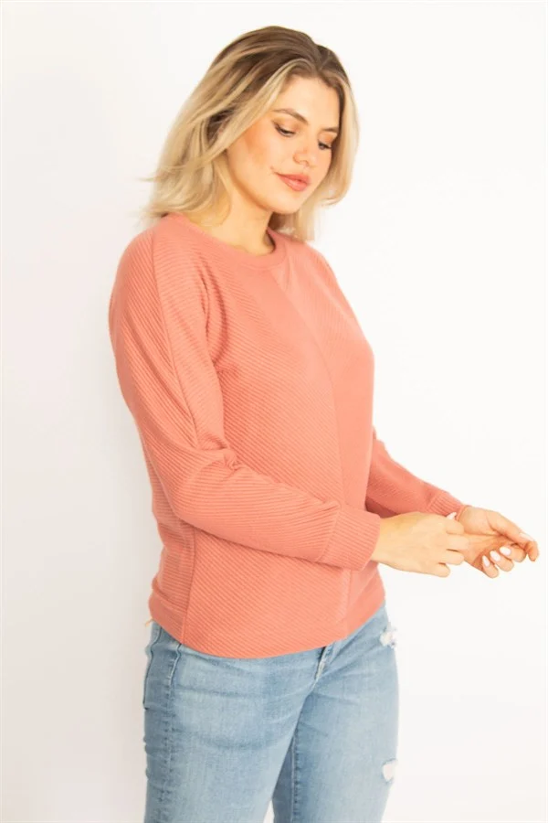 Women's Powder Self-Striped Sweater 65N34557
