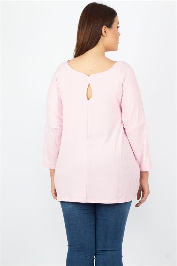 Kadın Pembe Yarasa Kol Tunik 65N29751