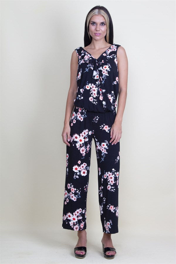 Combinaison portefeuille à motifs floraux colorés pour femme 85N7312