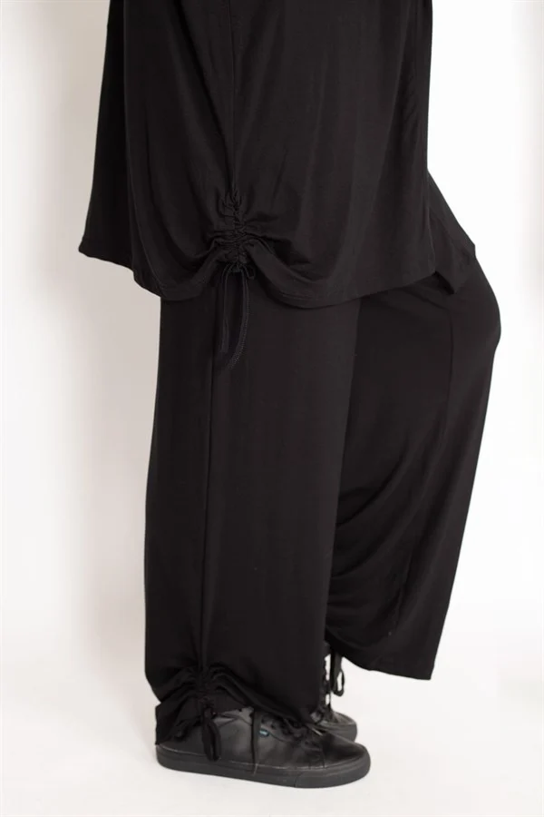 Kadın Mavi Yan Bağcık Detaylı Hırka Pantolon Takım 65N34906