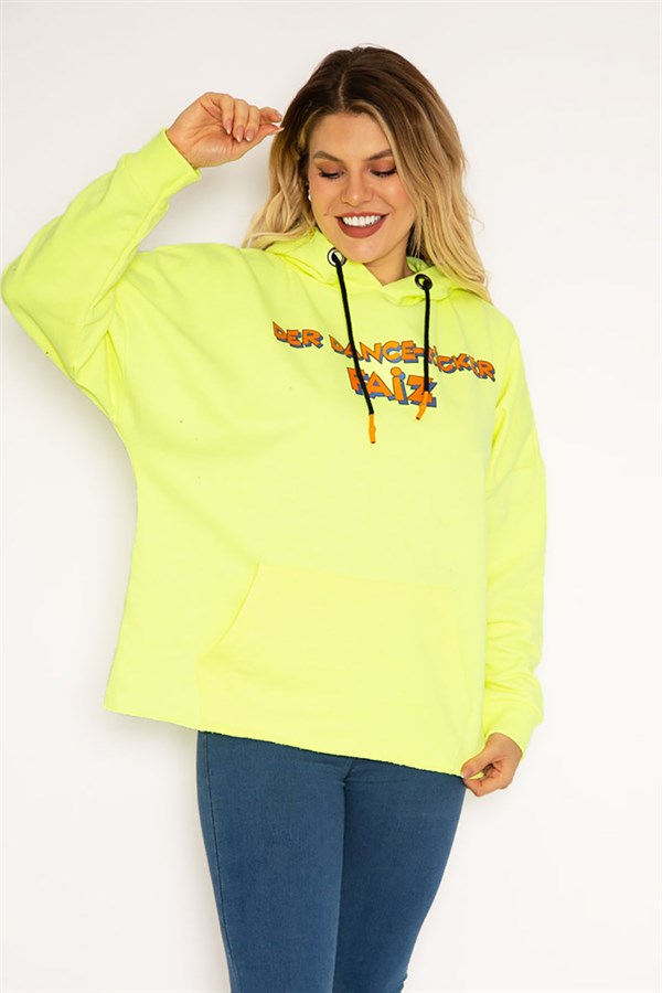 Women's Phosphor Digital Printed Hooded Sweatshirt 65N35162