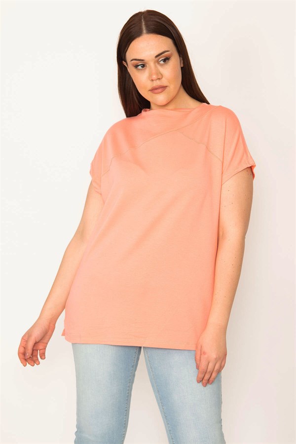 KADIN YAVRUAĞZI PAMUKLU KUMAŞ ARKA SİM ŞERİTLİ BLUZ