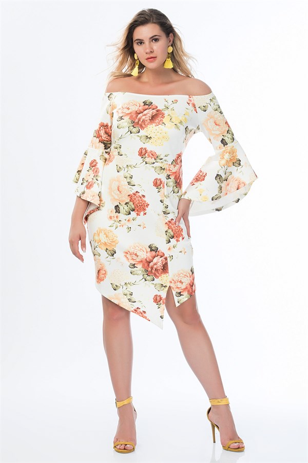 Women's Bone Flounce Dress 26N11628