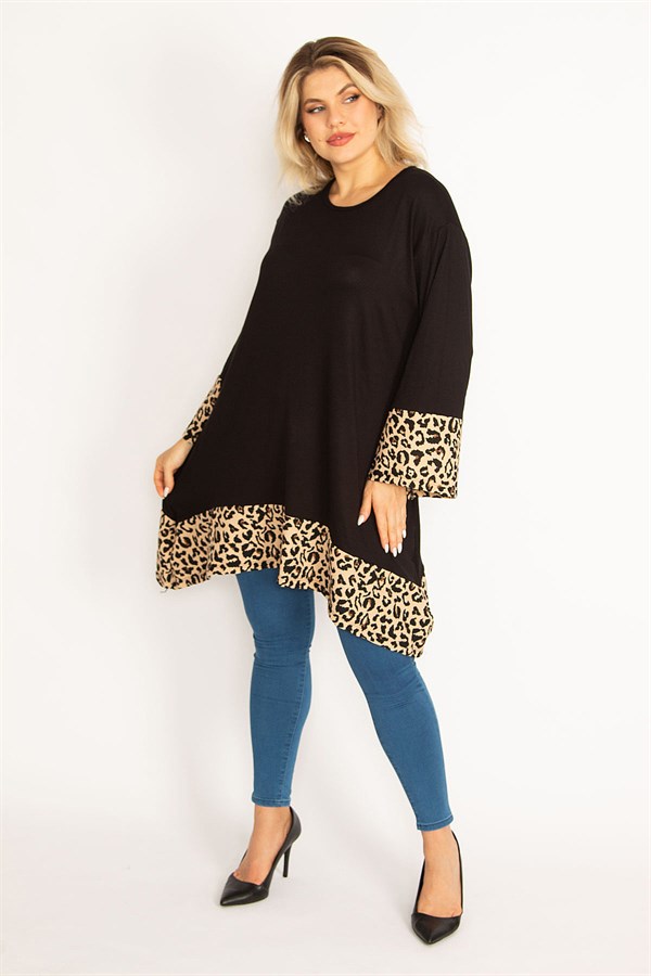 Kadın Leo Etek Ucu Ve Kol Ağzı Garnili Tunik 65N34736