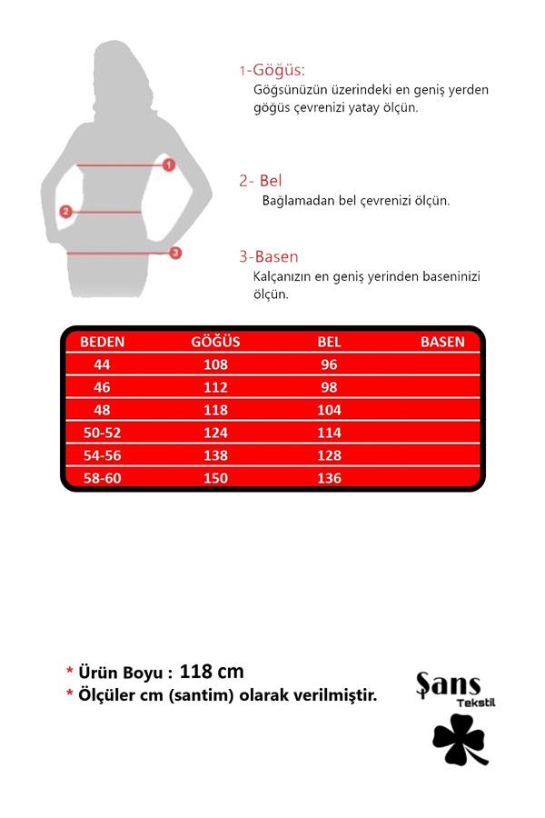 Kadın Büyük Beden Siyah Noel Desenli Belden Büzgülü Kapri Kollu Elbise 65N37427