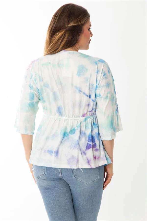 KADIN RENKLİ ANVELOP YAKALI BLUZ 26A37032