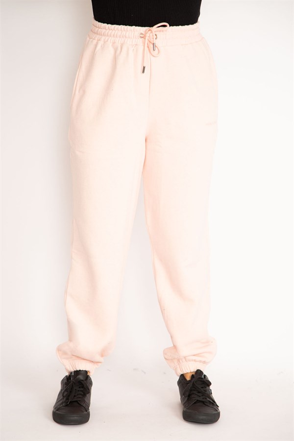 Kadın Pembe İçi Şardonlu 3 İplik Eşofman Alt 65N35102