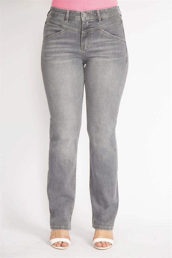 Kadın Gri Büyük Beden 5 Cepli Kot Pantolon