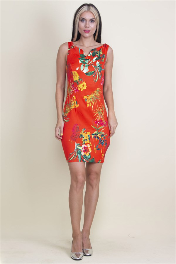 ROBE FLEURIE AVEC COL DÉTAILLÉ