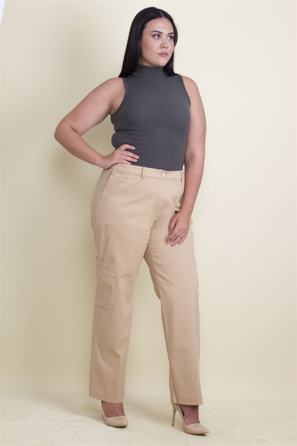 Kadın Camel Cep Detaylı Pantolon 65N17900