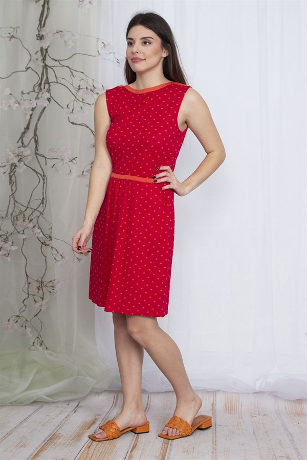 ROBE À POIS FUJYA POUR FEMME AVEC POCHE DÉTAILLÉE