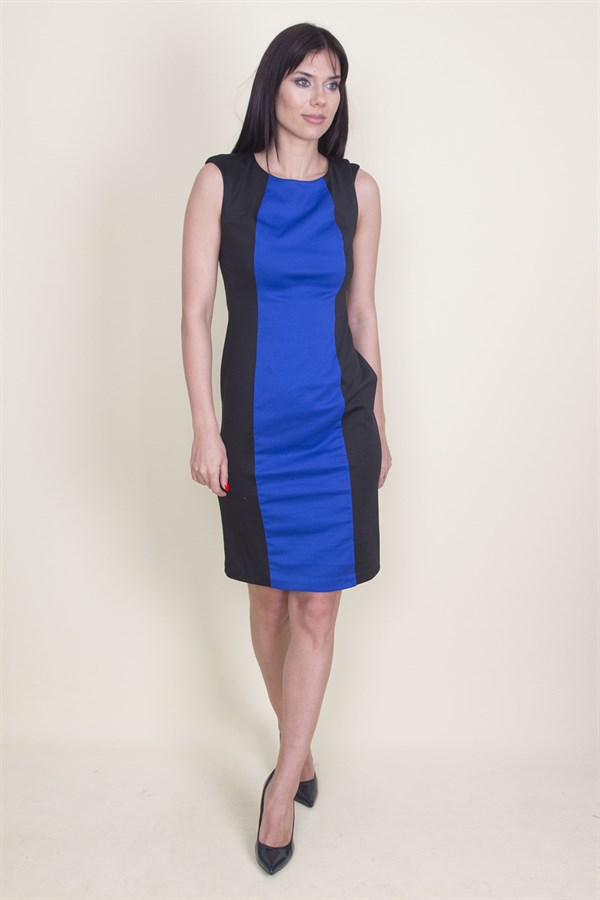 Renk Kombinli Kup Detaylı Elbise