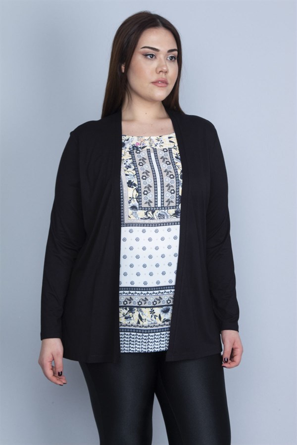 Kadın Siyah İkili Görünümlü Tek Parça Bluz 65N23082