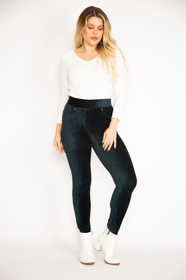 Kadın Siyah Büyük Beden Şalvar Kesim Kapri