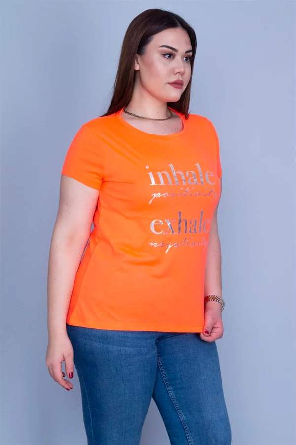 Kadın Renkli Lame Baskılı Bluz 65N24171