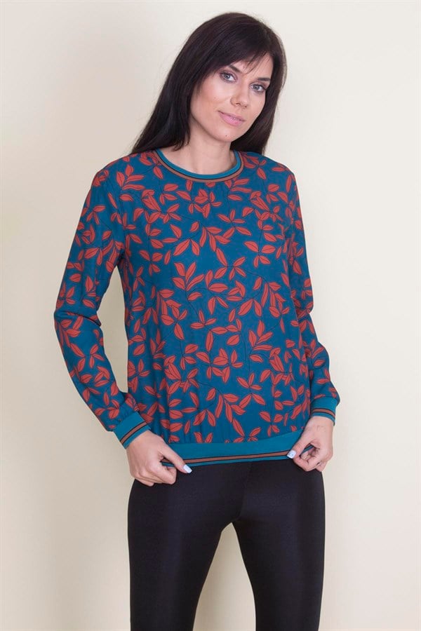 BLOUSE EN MOUSSELINE AVEC DÉTAILS CÔTELÉS