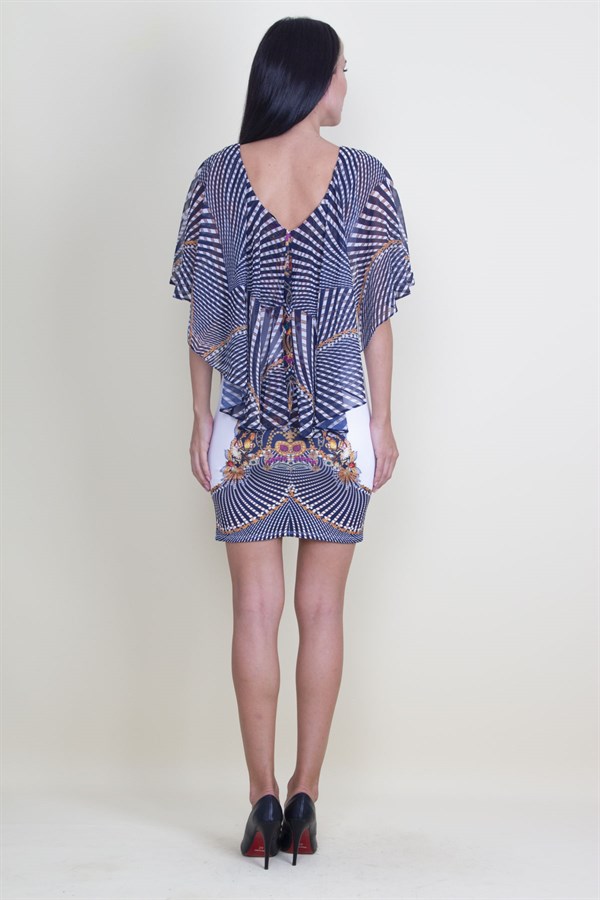 ŞİFON DETAYLI ELBİSE