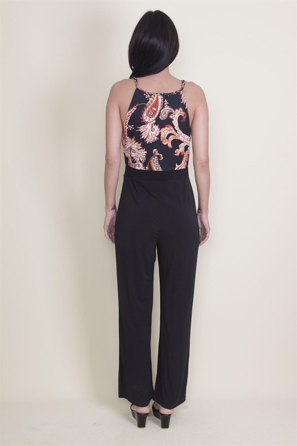 KADIN SİYAH ÖN DETAYLI TULUM