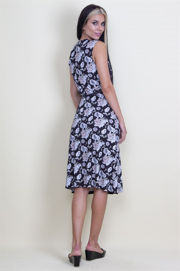 Robe portefeuille à motifs floraux