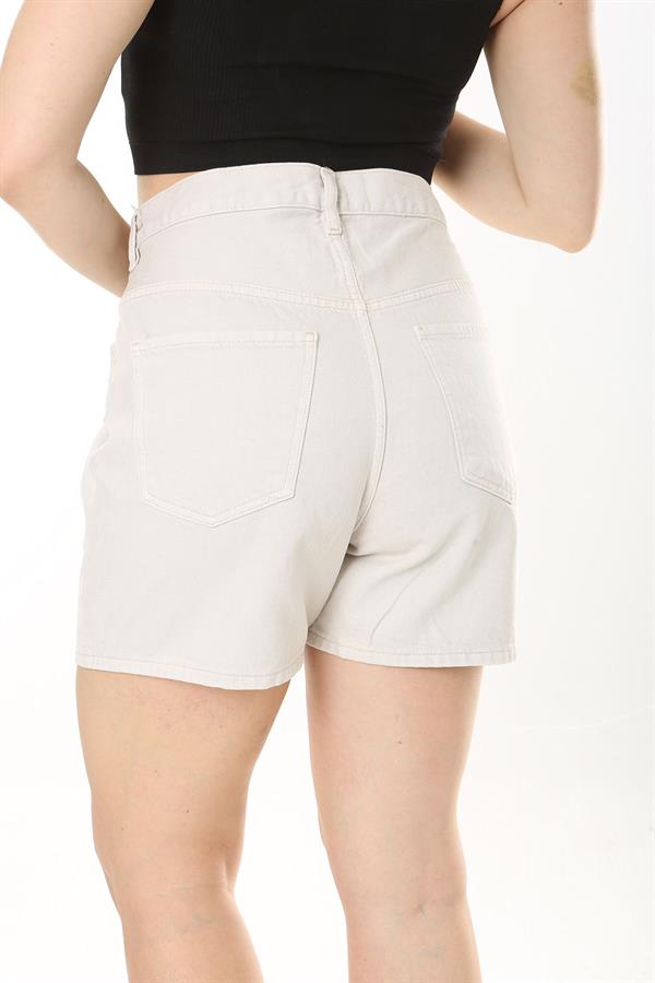 Kadın Büyük Beden Taş 5 Cepli Kot Şort 65N37919