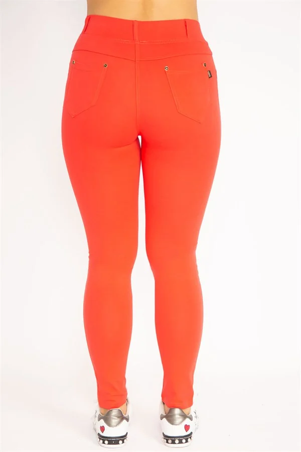 Kadın Antrasit Ön Süs Cep Ve Arka Cepli Tayt 65N34862