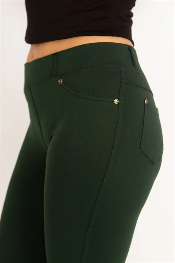 Kadın Antrasit Ön Süs Cep Ve Arka Cepli Tayt 65N34862