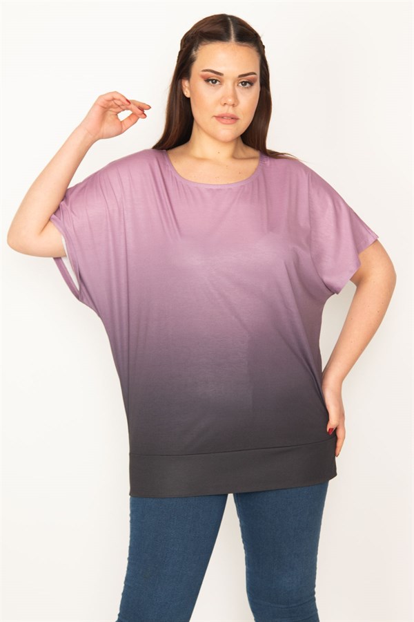 BLOUSE À MANCHES BASSES À MOTIFS DIE-TIME AVEC JUPE À BANDES