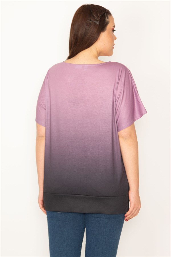 BLOUSE À MANCHES BASSES À MOTIFS DIE-TIME AVEC JUPE À BANDES