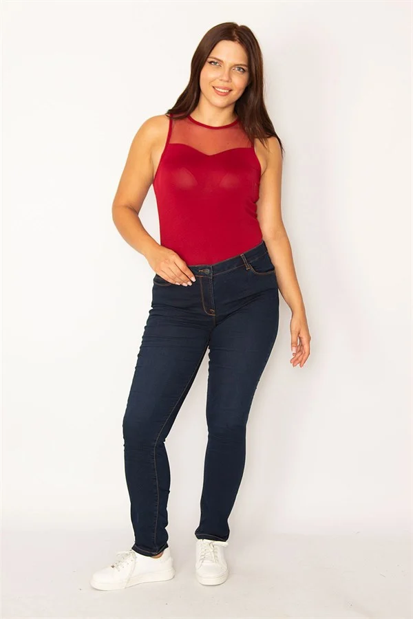 Kadın Lacivert 5 Cepli Skınny Kot Pantolon 65N34217