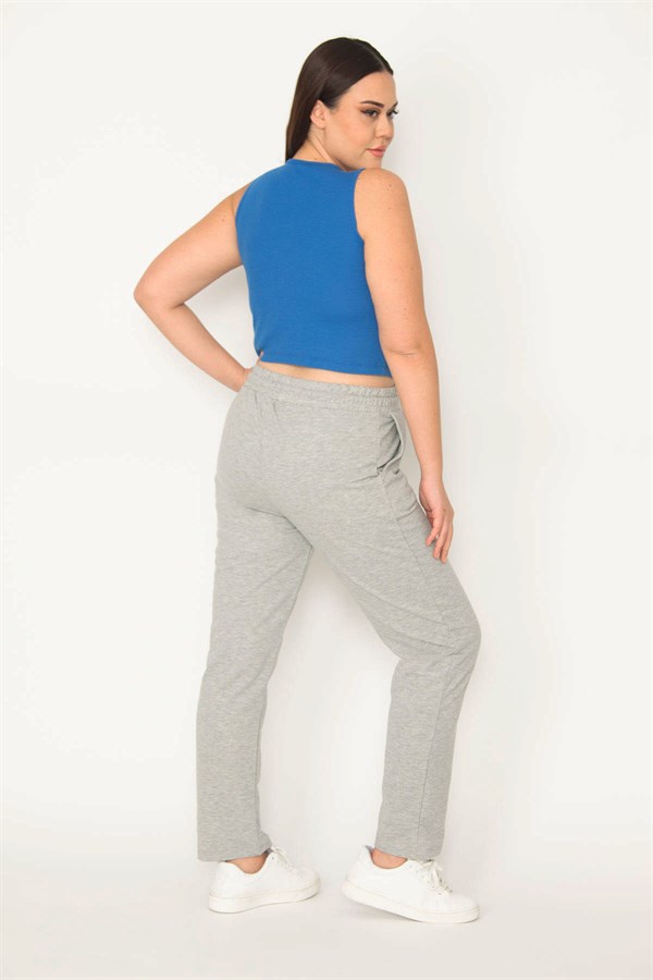 Kadın Gri Bel Lastikli Eşofman Alt 65N31399