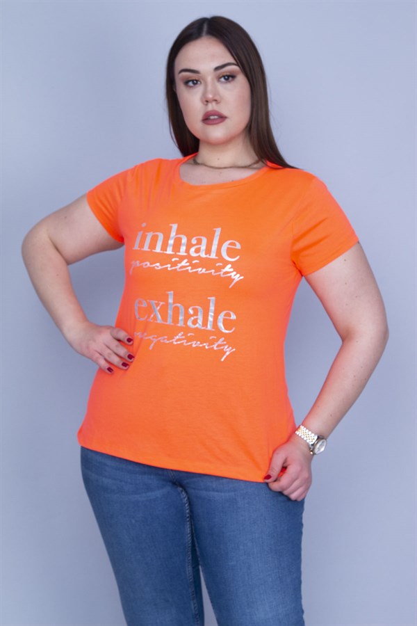 Kadın Renkli Lame Baskılı Bluz 65N24171