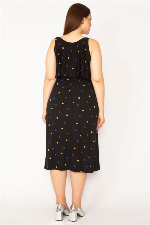 Kadın Kemik Göğüs Volanlı Askılı Elbise 65N33212