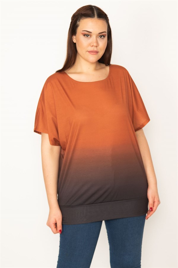 BLOUSE À MANCHES BASSES À MOTIFS DIE-TIME AVEC JUPE À BANDES