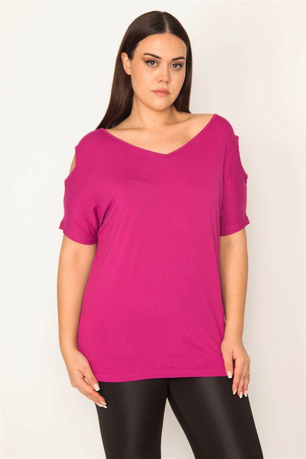 Kadın Beyaz Omuz Dekolteli Viskon Bluz 65N30102