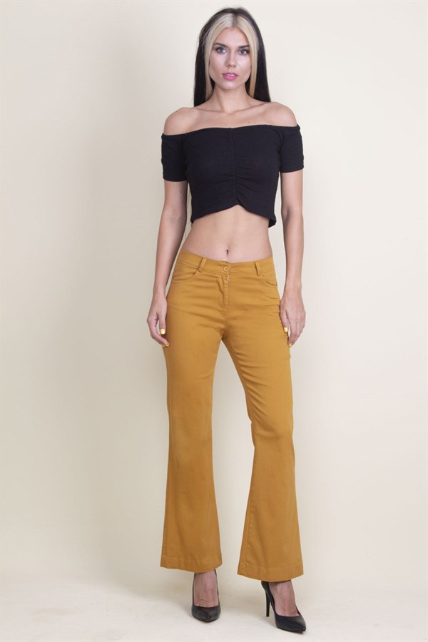 Pamuklu Kumaş Likralı Pantolon